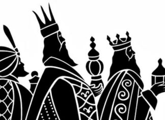 Frankincense: scent & sound of season but promises more Monochrome illustration of three kings, representing the historical and cultural context of frankincense used in seasonal rituals and aromatherapy