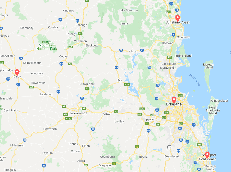 Dalby is in the Darling Downs region of Queensland