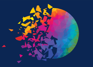 Piecing together a fragmented health system Abstract colorful fragmented circle representing a fragmented health system and the need for collaboration