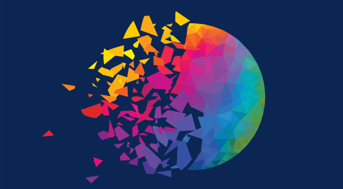 Piecing together a fragmented health system Abstract colorful fragmented circle representing a fragmented health system and the need for collaboration
