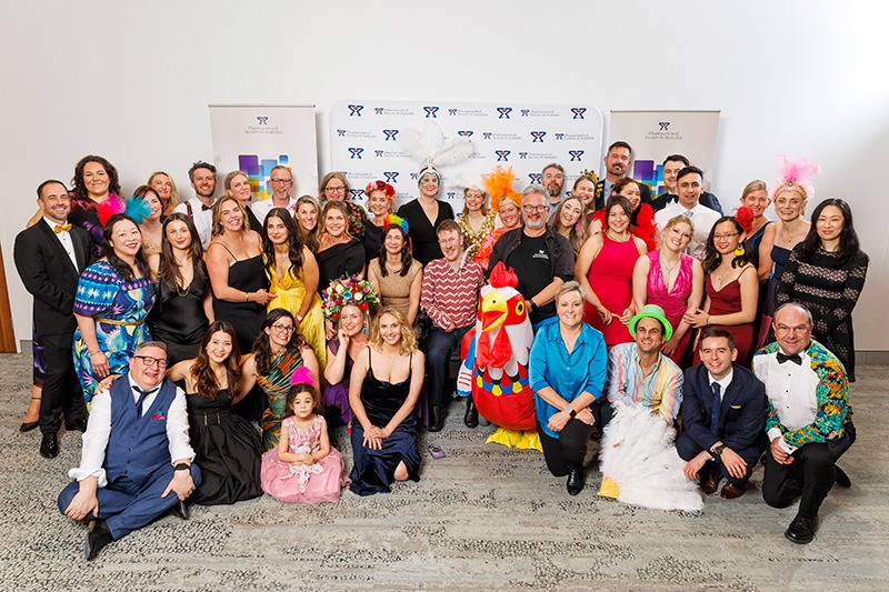 Group photo with mascot at PSA’s most successful conference