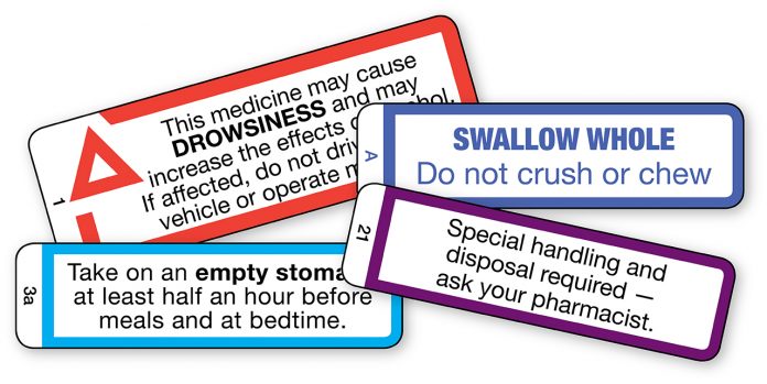 cautionary advisory labels