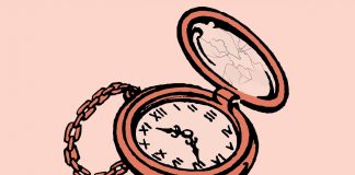 stylised pocketwatch illustration