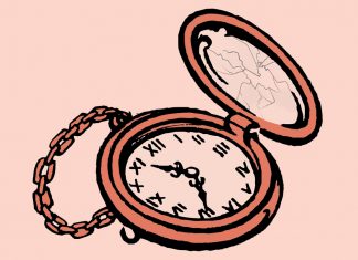 stylised pocketwatch illustration