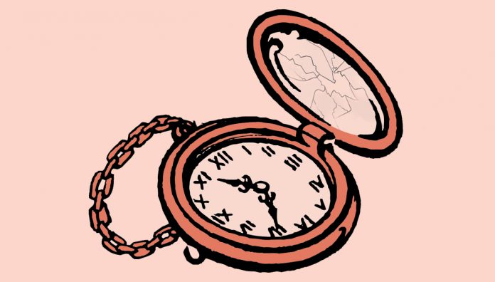 stylised pocketwatch illustration