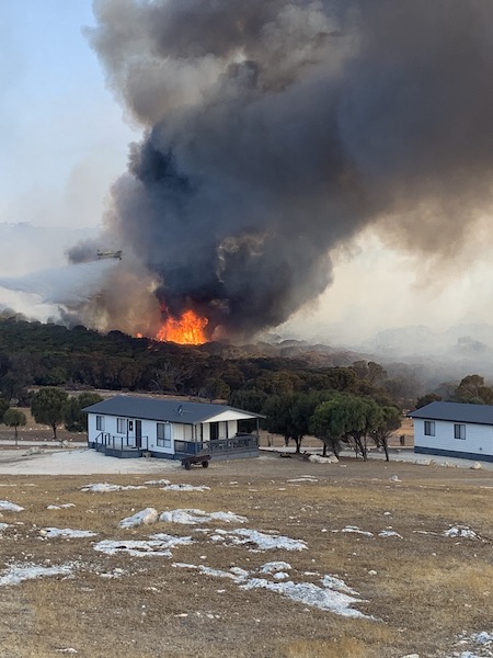 Kangaroo Island fires. Photos courtesy Sean McGowan and Kerry Tyley