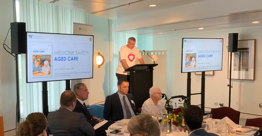 MP Mark Coulter speaking at the launch of the Medicine Safety: Aged Care report at Parliament House