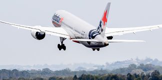 A plane taking off at Gold Coast Airport. (Image: Gold Coast Airport)