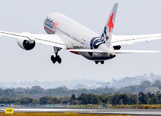 A plane taking off at Gold Coast Airport. (Image: Gold Coast Airport)