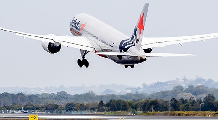 A plane taking off at Gold Coast Airport. (Image: Gold Coast Airport)