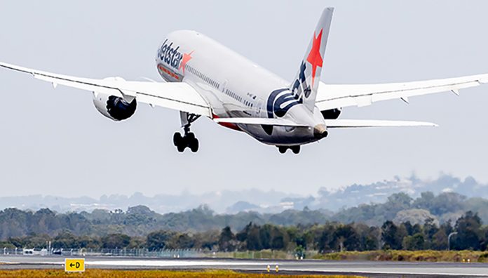 A plane taking off at Gold Coast Airport. (Image: Gold Coast Airport)