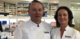 Kate and Michael Knynenburg MPS are celebrating 25 years at their pharmacy.