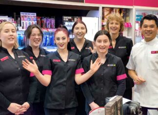 Keegan Wong MPS with his team at Priceline pharmacy in Kalamunda.